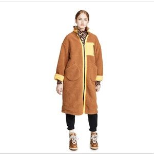 Zip up Long Teddy Jacket